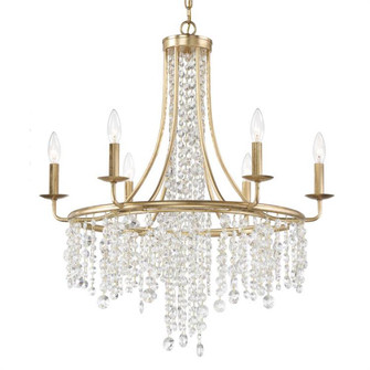 Gabrielle 6 Light Antique Gold Chandelier (205|GAB-B7306-GA)