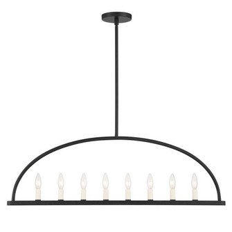 Abbott 8 Light Black Linear Chandelier (205|ABB-3007-BK)