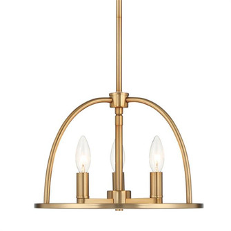 Abbott 3 Light Vibrant Gold Mini Chandelier (205|ABB-3003-VG)