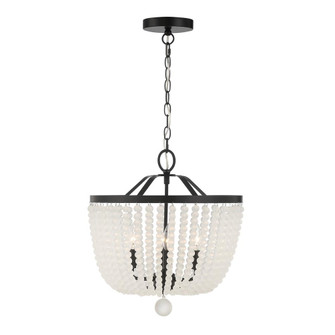 Rylee 16.5'' Matte Black Frosted Beads Chandelier (205|604-MK-FR)