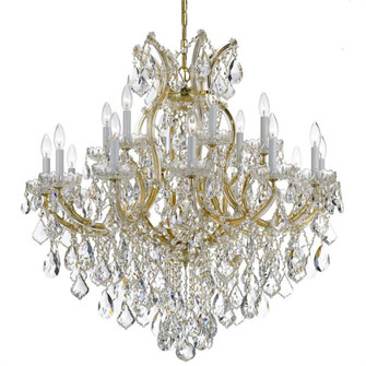 Maria Theresa 19 Light Clear Italian Crystal Gold Chandelier (205|4418-GD-CL-I)