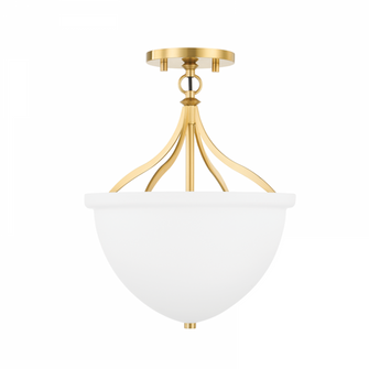 1 LIGHT SEMI FLUSH (57|2811-AGB)