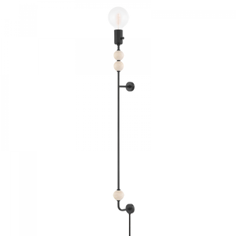 1 Light Portable Wall Sconce (6939|HL491201-SBK)