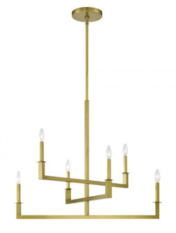 Dante 6 Light Aged Brass Chandelier (205|DNT-6036-AG)