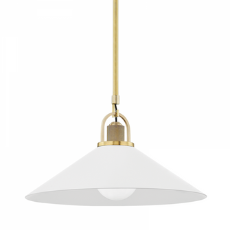 1 LIGHT LARGE PENDANT (57|2620-AGB/WH)