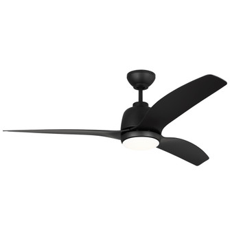 Avila 54'' Dimmable Integrated LED Indoor/Outdoor Coastal Black Ceiling Fan with Light Kit (6|3AVLCR54MBKD)