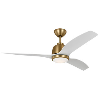 Avila 54'' Dimmable Integrated LED Indoor/Outdoor Satin Brass Ceiling Fan with Light Kit (6|3AVLR54SBD)