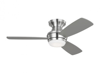 Ikon 44'' Dimmable Integrated LED Indoor Brushed Steel Hugger Ceiling Fan with Light Kit (6|3IKR44BSD)