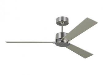 Rozzen 52'' Indoor/Outdoor Brushed Steel Ceiling Fan with Handheld Remote Control (6|3RZR52BS)