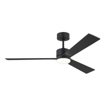 Rozzen 52'' Indoor/Outdoor Midnight Black Ceiling Fan with Handheld Remote Control (6|3RZR52MBK)