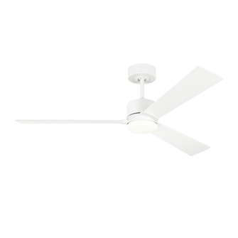 Rozzen 52'' Indoor/Outdoor Matte White Ceiling Fan with Handheld Remote Control and Reversible Mo (6|3RZR52RZW)