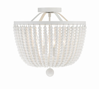 Rylee 4 Light Matte White Semi Flush Mount (205|604-MT_CEILING)