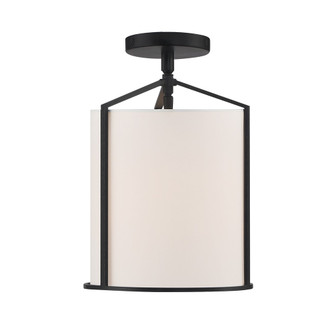 Carlyn 1 Light Black Semi Flush Mount (205|CAR-9201-BK_CEILING)