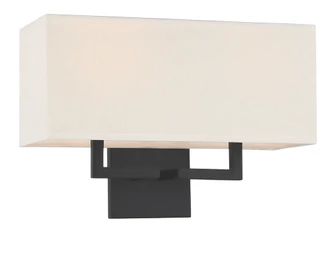 1 Light Wall Sconce in Coal with Off White Linen Shade (77|P472-66A)