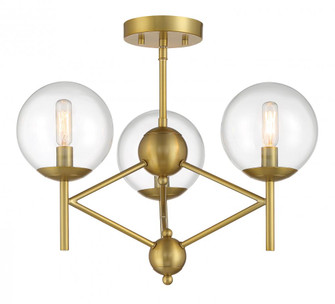 3 LIGHT SEMI FLUSH FIXTURE IN METAL (10|2799-695)