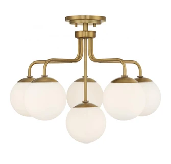 Marco 6-Light Ceiling Light in Warm Brass (128|6-1950-6-322)