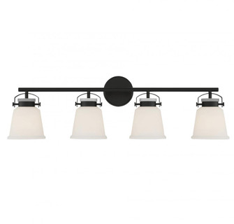 Kaden 4-Light Bathroom Vanity Light in Matte Black (128|8-1627-4-BK)