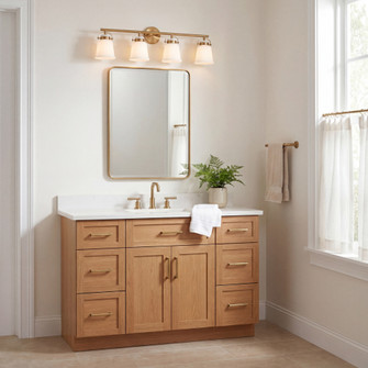 Kaden 4-Light Bathroom Vanity Light in Warm Brass (128|8-1627-4-322)