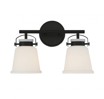 Kaden 2-Light Bathroom Vanity Light in Matte Black (128|8-1627-2-BK)