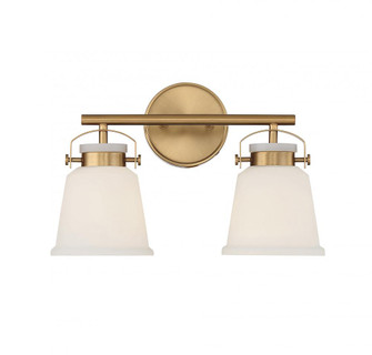 Kaden 2-Light Bathroom Vanity Light in Warm Brass (128|8-1627-2-322)