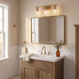 Chantilly 3-Light Bathroom Vanity Light in Warm Brass (128|8-1745-3-322)