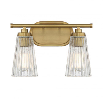 Chantilly 2-Light Bathroom Vanity Light in Warm Brass (128|8-1745-2-322)