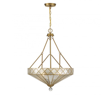 Emerald 4-Light Pendant in Warm Brass (128|7-1870-4-322)