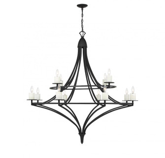 Director 12-Light Chandelier in Matte Black (128|1-1672-12-89)
