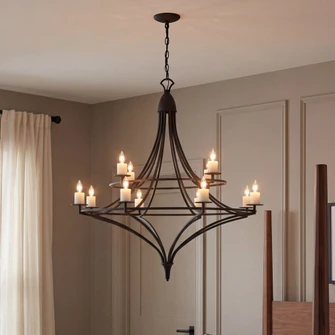 Director 12-Light Chandelier in Matte Black (128|1-1672-12-89)