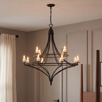 Director 12-Light Chandelier in Matte Black (128|1-1672-12-89)