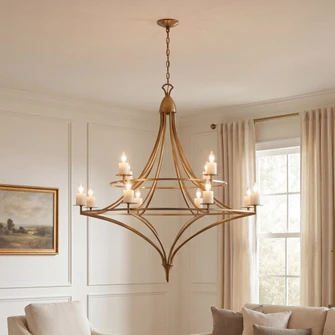 Director 12-Light Chandelier in Warm Brass (128|1-1672-12-322)