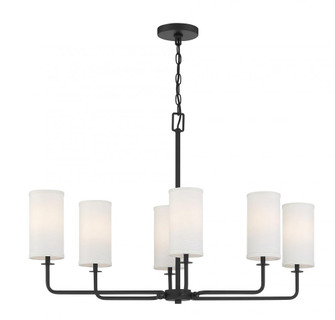 Powell 6-Light Linear Chandelier in Matte Black (128|1-1756-6-89)