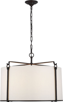 Aspen Large Hanging Shade in Blackened Rust with Linen Shade (279|S 5035BR-L)