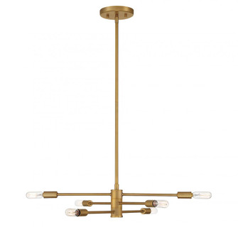 Lyrique 6-Light Chandelier in Warm Brass (128|1-7000-6-322)