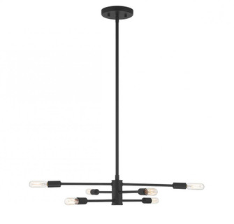 Lyrique 6-Light Chandelier in Matte Black (128|1-7000-6-89)