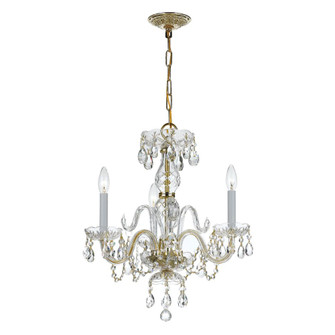 Traditional Crystal 16'' Italian Crystal Polished Brass Chandelier (205|5044-PB-CL-I)