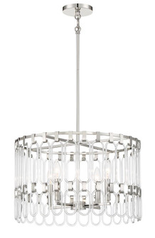 4 Light Pendant Convertible to Semi Flush in Polished Nickel Finish (77|P5384-613)