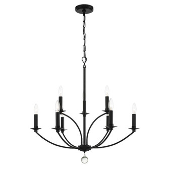 Mila 28'' Black Chandelier (205|MIL-8009-BK)