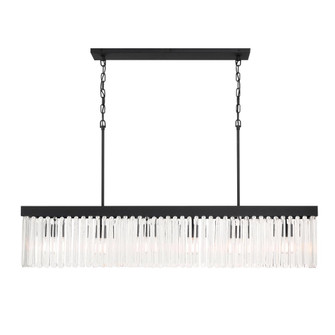 Emory 6 Light Black Forged Linear Chandelier (205|EMO-5407-BF)