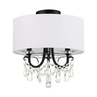 Othello 3 Light Matte Black Semi Flush Mount (205|6623-MK-CL-MWP_CEILING)