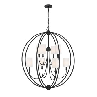 Libby Langdon for Crystorama Sylvan 8 Light Black Forged Chandelier (205|2246-BF)