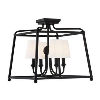 Libby Langdon Sylvan 16'' Black Forged Semi Flush Mount (205|2243-BF)