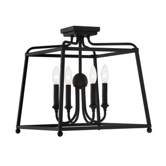 Libby Langdon Sylvan 4 Light Black Forged Semi Flush Mount (205|2243-BF_NOSHADE)