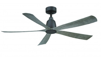 Kute5 52 inch Indoor/Outdoor Ceiling Fan - Matte Greige with Weathered Wood blades (90|FPD5534GR)