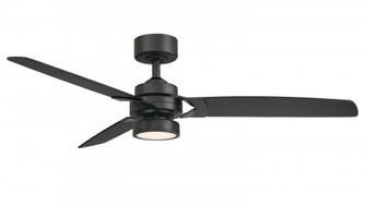 Amped 52 inch Indoor Ceiling Fan with LED Light Kit - Black with Black blades (90|FP7634BL)