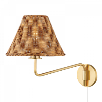 Issa Plug-In Sconce (6939|HL704201-AGB)