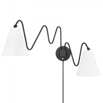Onda Plug-In Sconce (6939|HL699102-SBK)