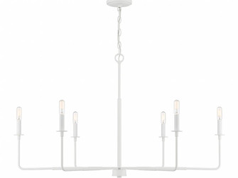 Salerno 6-Light Chandelier in Bisque White (128|1-2221-6-83)