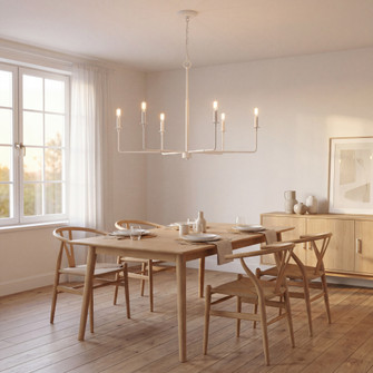 Salerno 6-Light Chandelier in Bisque White (128|1-2221-6-83)