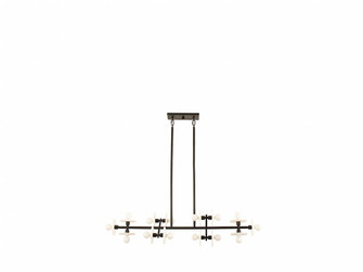 Amani 14-Light Linear Chandelier in Black Cashmere (128|1-1591-14-50)